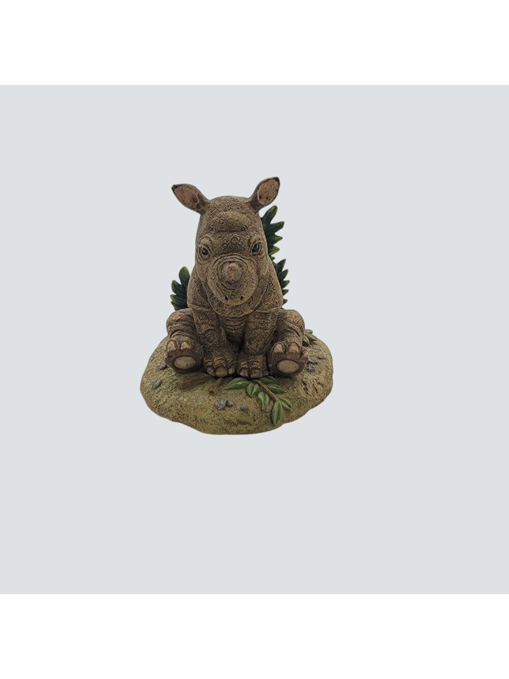 1995 The Hamilton Collection Rhinoceros Sculpture